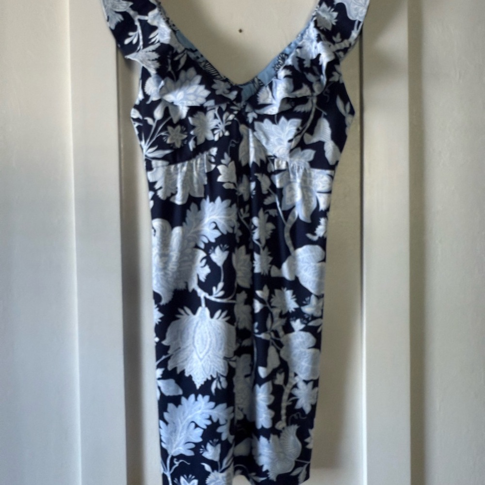Gretchen Scott Designs Navy and White Floral Dress